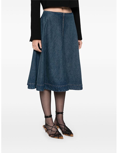 RENTA DENIM MIDI SKIRT