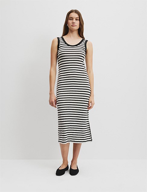 Stripe Linen Jersey Dress