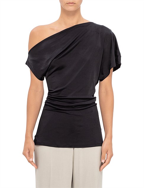 EDEL GATHERED ONE SHOULDER TOP