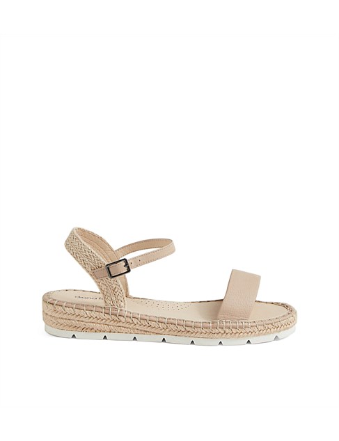 Lenisse Stone White Leather Sandals