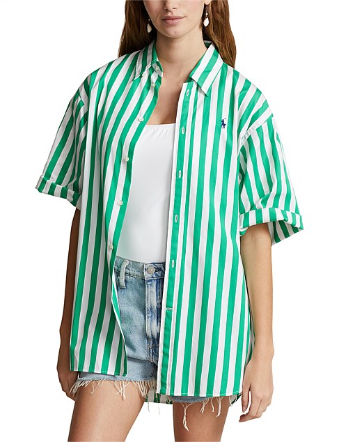 RELAXED FIT STRIPED COTTON SHIRT