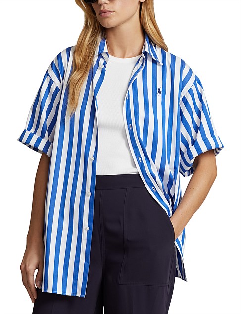 RELAXED FIT STRIPED COTTON SHIRT