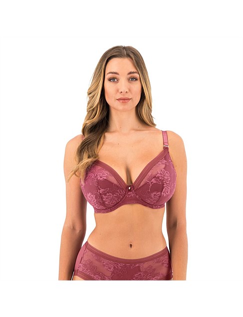 Fusion Lace Underwire Padded Plunge Bra