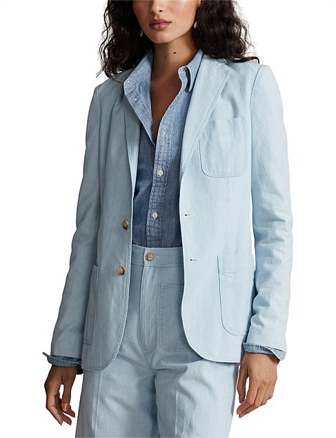 COTTON CHAMBRAY BLAZER