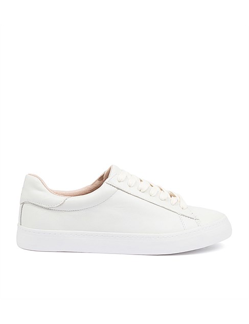 Session White Leather Sneakers