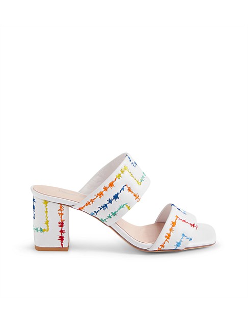 Jollie White Leather Sandals