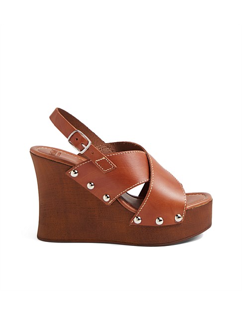 Jojjo Tan Leather Sandals