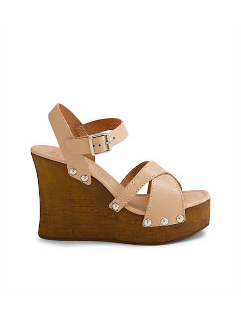 Jordan Nude Leather Sandals