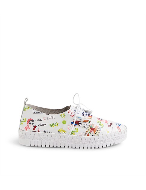 Marliest Amalfi Print Leather Sneakers