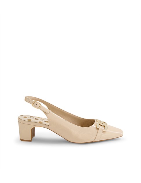 Klever Nude Patent Leather Heels