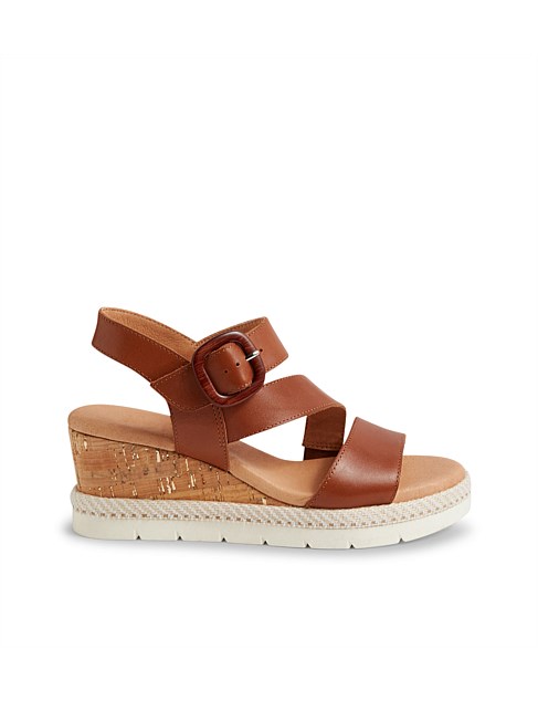 Jennis Cognac Leather Sandals