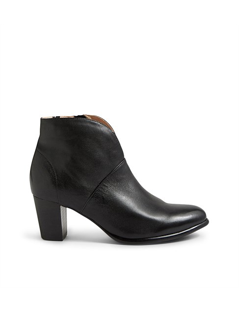 Christina2 Black Leather Ankle Boots