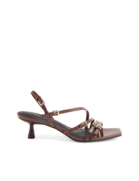 Tandom Choc Patent Leather Sandals