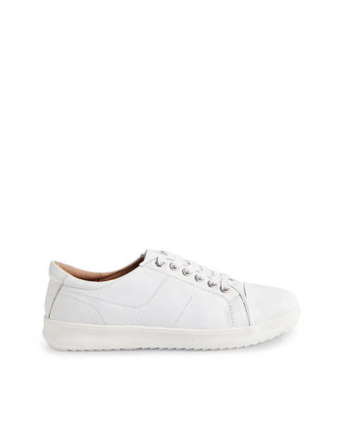 Zenena White Leather Sneakers