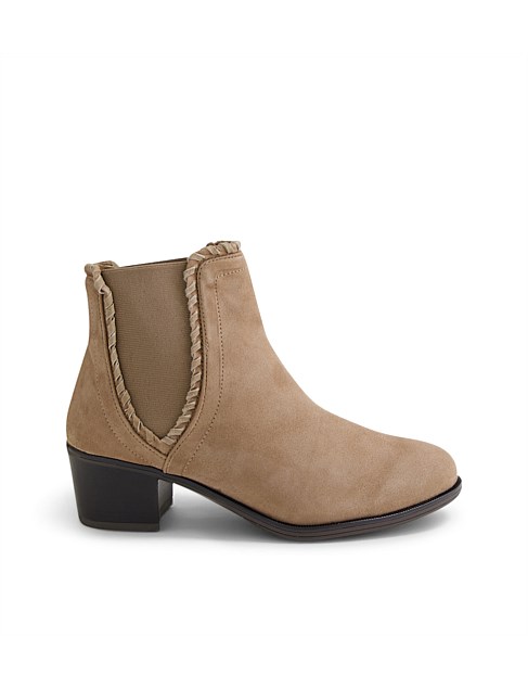 Cooler Taupe Suede Chelsea Boots