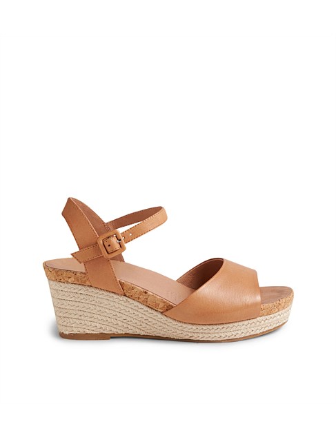 Cousin Dark Tan Leather Sandals