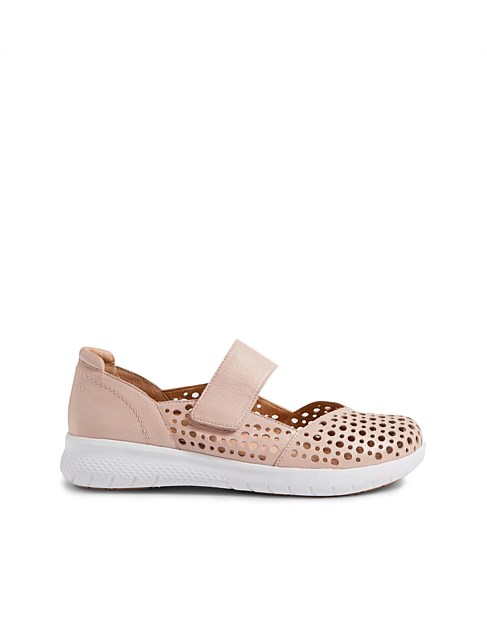 Sindis XF Rose Leather Flat Shoes