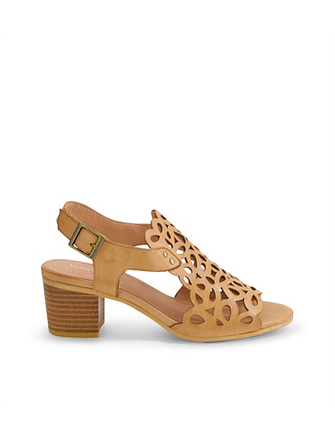 Britae Dark Tan Leather Sandals