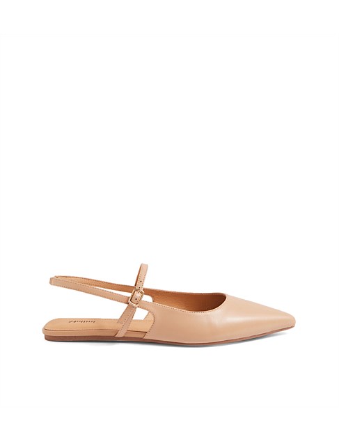 Madon Nude Leather Flat Shoes