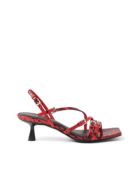 Tandom Red Snake Sandals