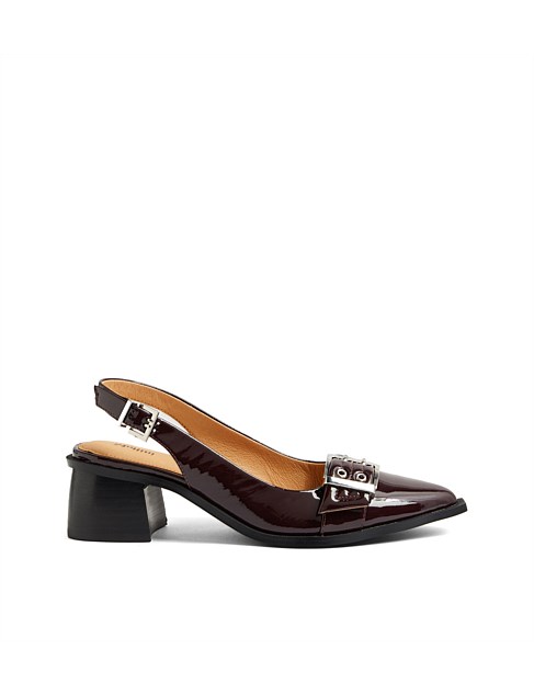 Glint Burgundy Patent Leather Heels