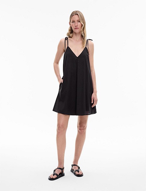 Invert Pleat Mini Dress