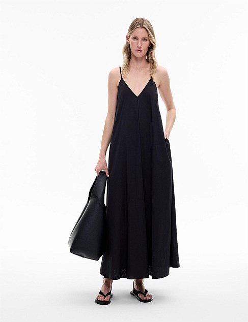 Invert Pleat Maxi Dress