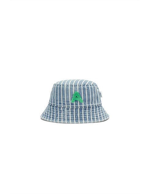 INITIAL STRIPE SUN HAT