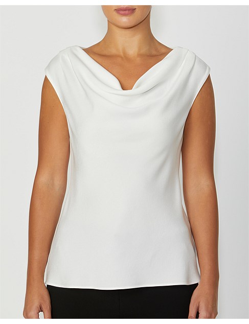 HARMONY IVORY COWL NECK TOP