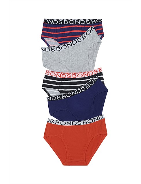 BOYS 5PK BRIEF YDG