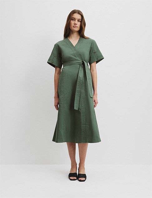 Utility Shirt Midi Dress