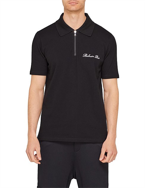 BALMAIN SIGNATURE SHORT SLEEVE POLO