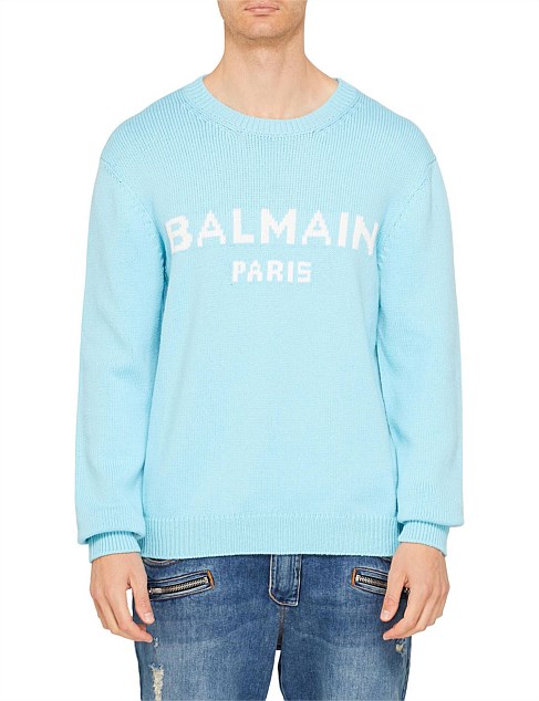 BALMAIN WOOL CREW NECK SWEATER