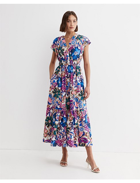 SARA FLORAL MAXI DRESS