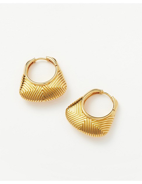 HERA RIDGED HOOP EARRINGS