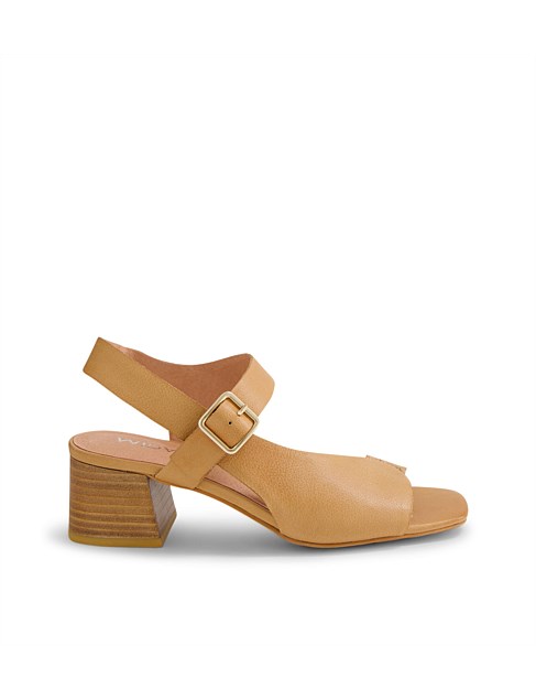 Fallye Dark Tan Leather Sandals