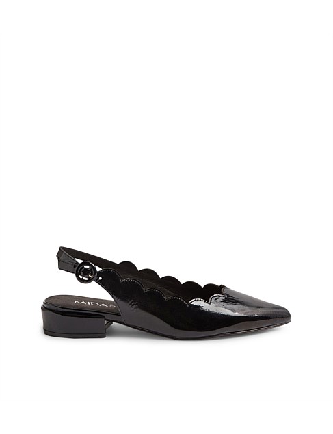 Eggins Black Patent Leather Flat Shoes