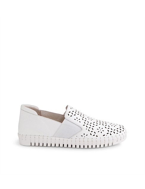 Halerr White Leather Sneakers