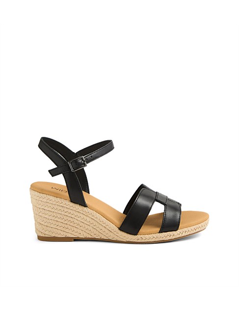 Jiggre Black Leather Sandals