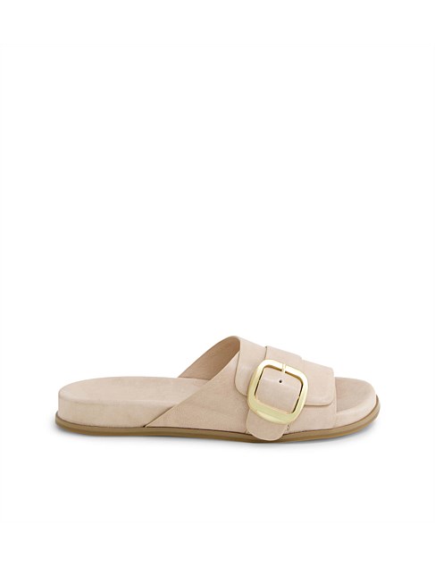 Newka Cream Natural Leather Slides