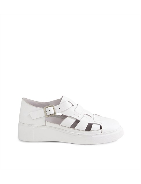 Yattel White Leather Sneakers