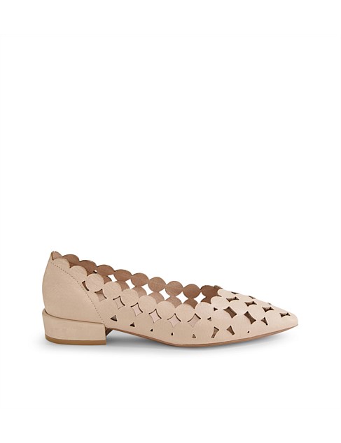 Elanna Nude Leather Loafers