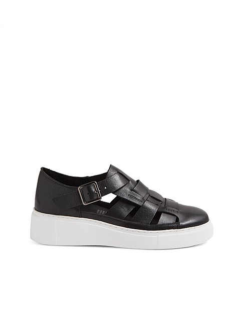 Yattel Black White Leather Sneakers