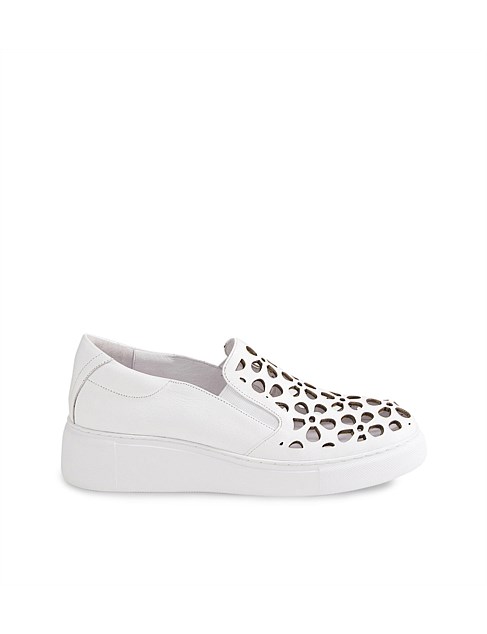 Yarra White Leather Sneakers