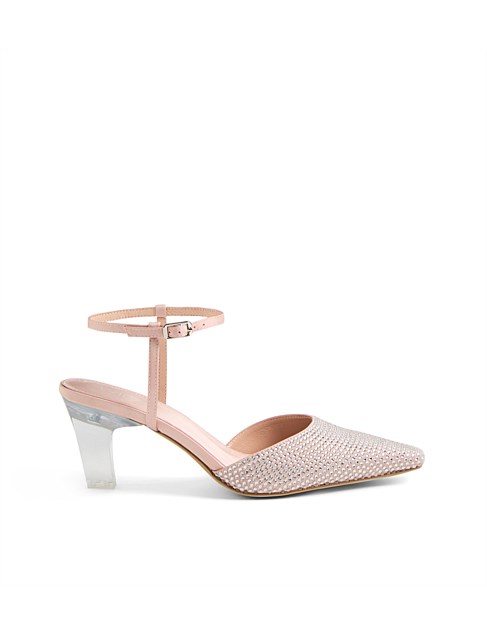 Fije Nude Satin Sandals