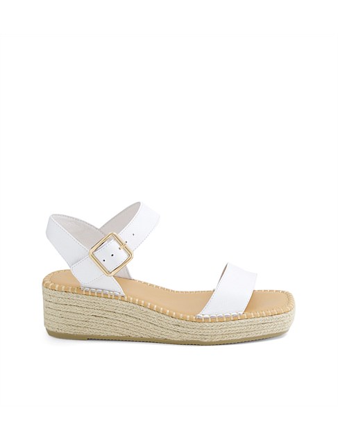 Yaleps White Natural Rope Leather Espadrilles