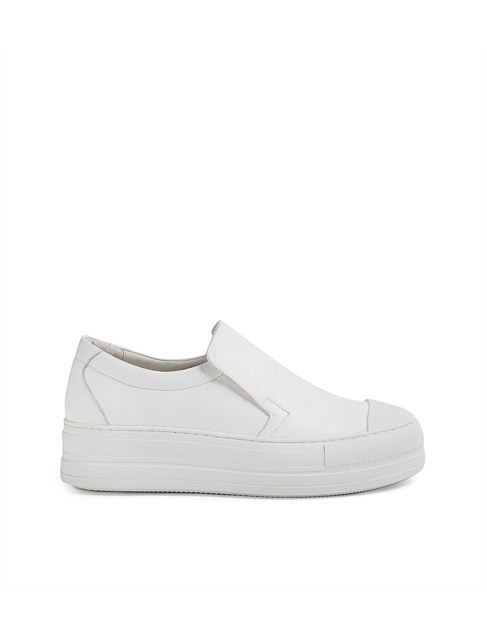 Geya White Leather Sneakers