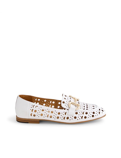 Uomma White Leather Loafers