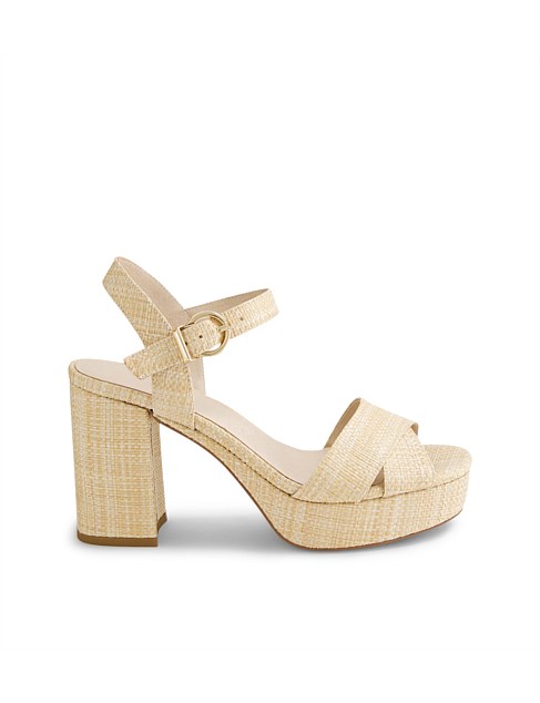 Onna Natural Synthetic Raffia Heels