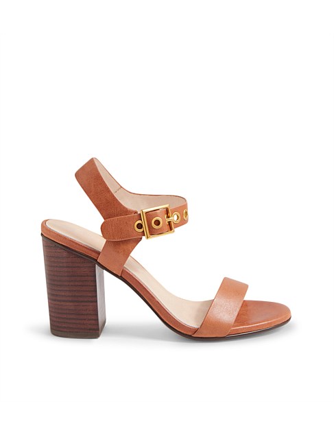 Ovinna Chestnut Dark Brown Leather Sandals